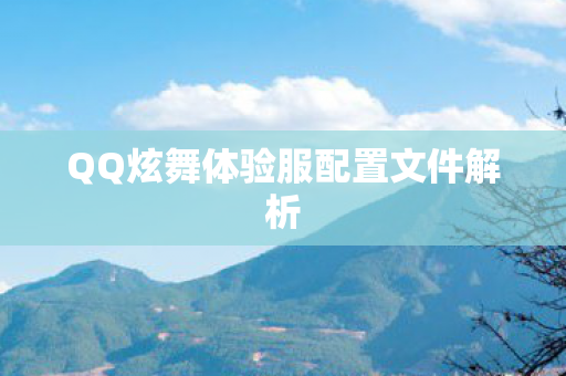 QQ炫舞体验服配置文件解析图片