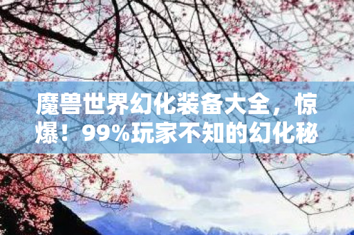 魔兽世界幻化装备大全，惊爆！99%玩家不知的幻化秘籍，让你秒变艾泽拉斯焦点！