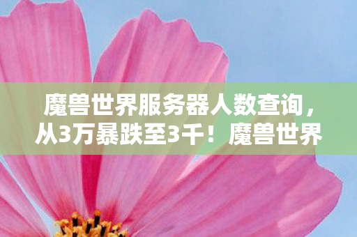 魔兽世界服务器人数查询，从3万暴跌至3千！魔兽世界服务器人数惊变，老玩家何去何从？