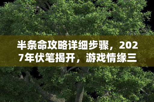 半条命攻略详细步骤,2027年伏笔揭开,游戏情缘三年守候,凌晨三点聊天记录让我鼻子一酸 半条命攻略详细步骤,2027年伏笔揭开,游戏情缘三年守候,凌晨三点聊天记录让我鼻子一酸