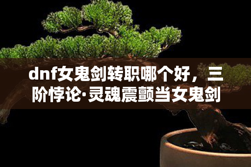 dnf女鬼剑转职哪个好，三阶悖论·灵魂震颤当女鬼剑的转职选择撕碎存在主义假面