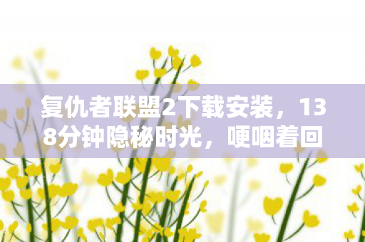 复仇者联盟2下载安装，138分钟隐秘时光，哽咽着回望，那年通宵追复联2的夜