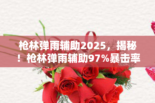 枪林弹雨辅助2025，揭秘！枪林弹雨辅助97%暴击率背后，策划不敢说的3大数值黑洞