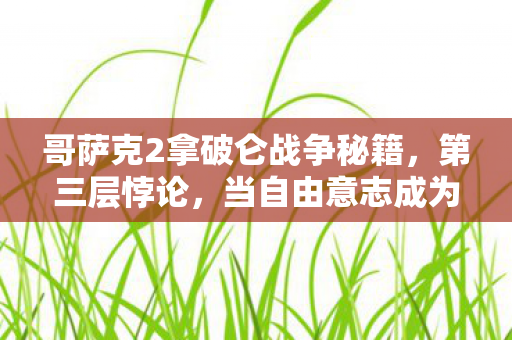 哥萨克2拿破仑战争秘籍,第三层悖论,当自由意志成为命运牢笼,谁在操控你的选择? 哥萨克2拿破仑战争秘籍,第三层悖论,当自由意志成为命运牢笼,谁在操控你的选择?