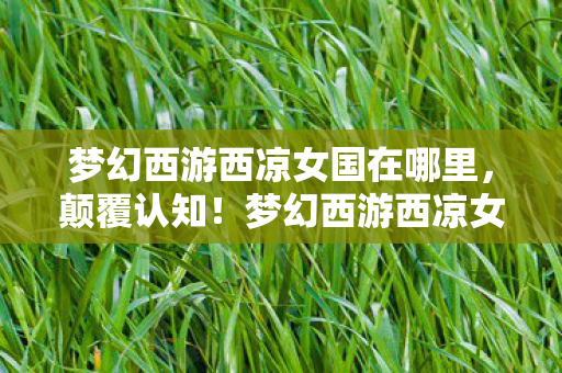 梦幻西游西凉女国在哪里，颠覆认知！梦幻西游西凉女国冷知识，女儿国竟藏着目瞪口呆的性别密码