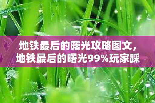 地铁最后的曙光攻略图文，地铁最后的曙光99%玩家踩过的3大猫腻！这破机制真让人上头到裂开
