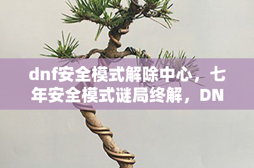 dnf安全模式解除中心,七年安全模式谜局终解,DNF关服那夜泪目成永恒 dnf安全模式解除中心,七年安全模式谜局终解,DNF关服那夜泪目成永恒