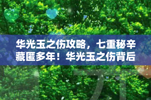 华光玉之伤攻略,七重秘辛藏匿多年!华光玉之伤背后竟藏着这般情感风暴 华光玉之伤攻略,七重秘辛藏匿多年!华光玉之伤背后竟藏着这般情感风暴