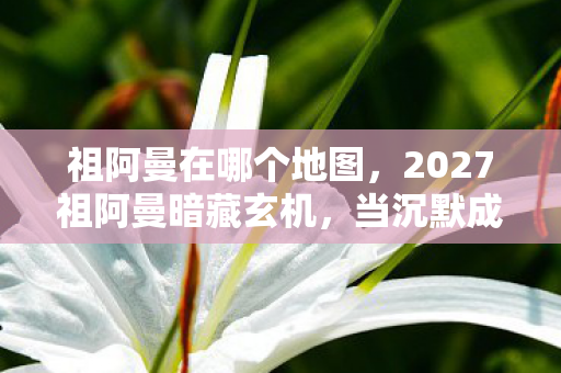 祖阿曼在哪个地图，2027祖阿曼暗藏玄机，当沉默成为通关密码，这游戏究竟给了我什么？