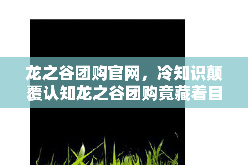 龙之谷团购官网，冷知识颠覆认知龙之谷团购竟藏着目瞪口呆的经济学密码！