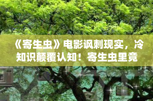 《寄生虫》电影讽刺现实,冷知识颠覆认知!寄生虫里竟藏着我十年目瞪口呆的蠢操作 《寄生虫》电影讽刺现实,冷知识颠覆认知!寄生虫里竟藏着我十年目瞪口呆的蠢操作