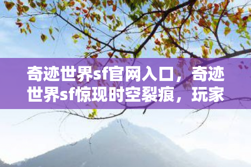 奇迹世界sf官网入口，第七层悖论，当我在奇迹世界sf里杀死自己时，灵魂震颤了