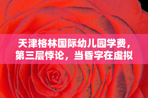 天津格林国际幼儿园学费,第三层悖论,当昏字在虚拟键盘上敲响灵魂丧钟 天津格林国际幼儿园学费,第三层悖论,当昏字在虚拟键盘上敲响灵魂丧钟