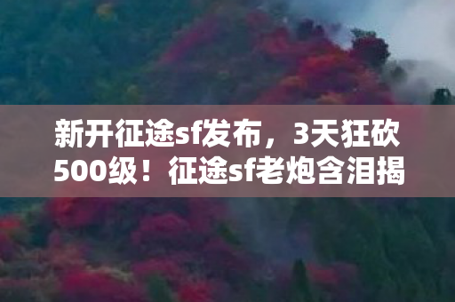 新开征途sf发布,3天狂砍500级!征途sf老炮含泪揭秘,这刀光里藏着多少兄弟的青春? 新开征途sf发布,3天狂砍500级!征途sf老炮含泪揭秘,这刀光里藏着多少兄弟的青春?