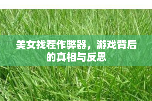 游戏背后的真相与反思图片