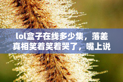 lol盒子在线多少集，落差真相笑着笑着哭了，嘴上说退坑，LOL盒子在线人数却出卖了我