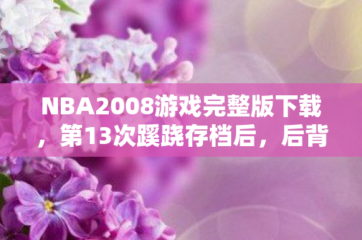 NBA2008游戏完整版下载，第13次蹊跷存档后，后背发凉，原来我才是被NBA2008玩了半辈子的NPC