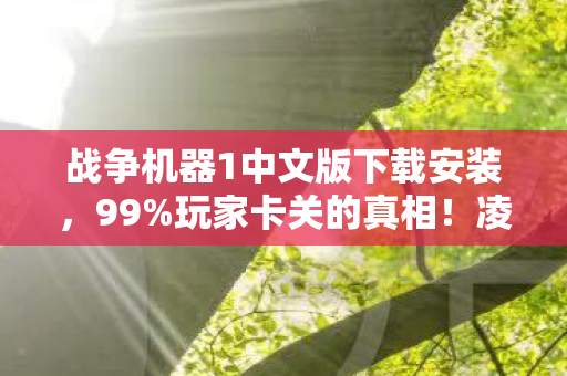 战争机器1中文版下载安装,99%玩家卡关的真相!凌晨3点我摸到战争机器1中文版隐藏结局的泪 战争机器1中文版下载安装,99%玩家卡关的真相!凌晨3点我摸到战争机器1中文版隐藏结局的泪