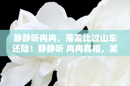 静静听冉冉,落差比过山车还陡!静静听 冉冉真相,笑着骂完,哭着上线 静静听冉冉,落差比过山车还陡!静静听 冉冉真相,笑着骂完,哭着上线