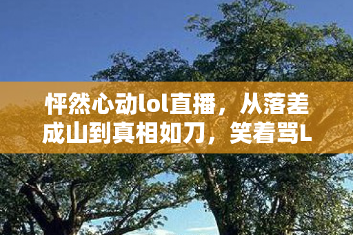 怦然心动lol直播,从落差成山到真相如刀,笑着骂LOL,笑着笑着哭了 怦然心动lol直播,从落差成山到真相如刀,笑着骂LOL,笑着笑着哭了