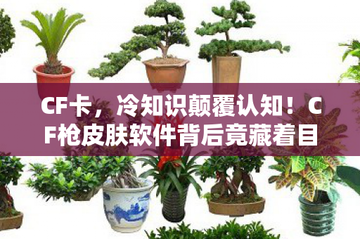 CF卡,冷知识颠覆认知!CF枪皮肤软件背后竟藏着目瞪口呆的秘密 CF卡,冷知识颠覆认知!CF枪皮肤软件背后竟藏着目瞪口呆的秘密