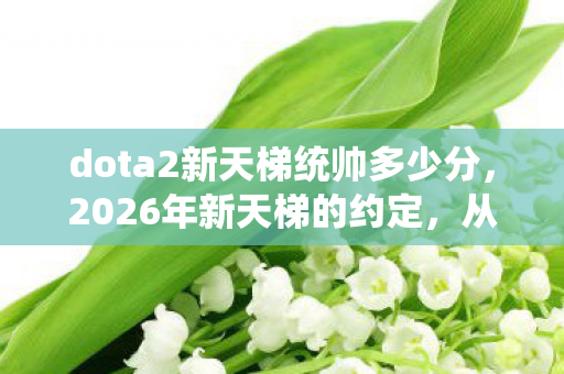 dota2新天梯统帅多少分,2026年新天梯的约定,从并肩到散场,伏笔里藏着鼻子一酸的过往 dota2新天梯统帅多少分,2026年新天梯的约定,从并肩到散场,伏笔里藏着鼻子一酸的过往