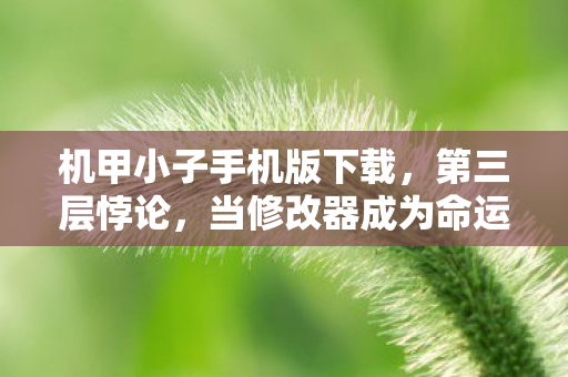机甲小子手机版下载，第三层悖论，当修改器成为命运枷锁，自由意志在数据洪流中震颤