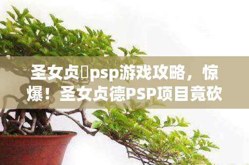 圣女贞徳psp游戏攻略,惊爆!圣女贞德PSP项目竟砍掉500万玩法,背后隐情让人吓一跳! 圣女贞徳psp游戏攻略,惊爆!圣女贞德PSP项目竟砍掉500万玩法,背后隐情让人吓一跳!