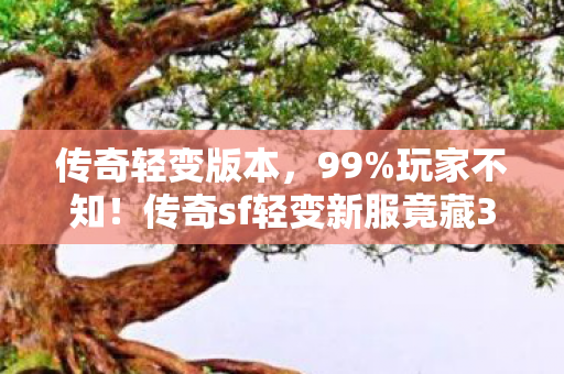 传奇轻变版本，99%玩家不知！传奇sf轻变新服竟藏3大逆天福利，速来抢位！