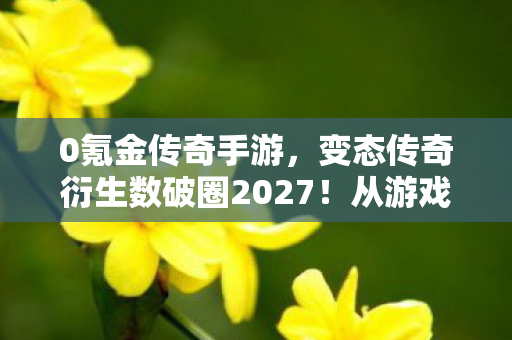 0氪金传奇手游，变态传奇衍生数破圈2027！从游戏代码到秀场C位，这波跨界意想不到