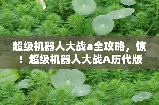 超级机器人大战a全攻略，惊！超级机器人大战A历代版本蹊跷巨变，玩家直呼太神了！