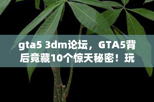 gta5 3dm论坛,GTA5背后竟藏10个惊天秘密!玩家狂喜背后竟是开发组的阴谋? gta5 3dm论坛,GTA5背后竟藏10个惊天秘密!玩家狂喜背后竟是开发组的阴谋?