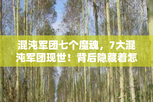 混沌军团七个魔魂,7大混沌军团现世!背后隐藏着怎样的惊天情感风暴? 混沌军团七个魔魂,7大混沌军团现世!背后隐藏着怎样的惊天情感风暴?