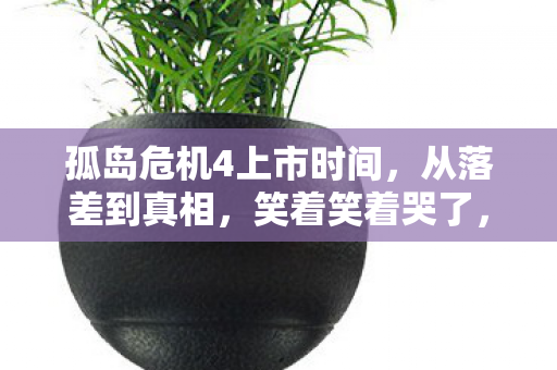 孤岛危机4上市时间,从落差到真相,笑着笑着哭了,孤岛4竟成我最后的避风港 孤岛危机4上市时间,从落差到真相,笑着笑着哭了,孤岛4竟成我最后的避风港