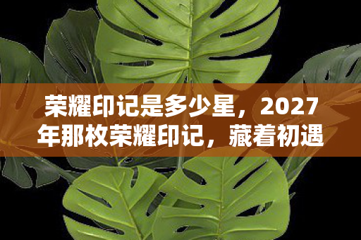荣耀印记是多少星,2027年那枚荣耀印记,藏着初遇的伏笔,如今想起鼻子一酸 荣耀印记是多少星,2027年那枚荣耀印记,藏着初遇的伏笔,如今想起鼻子一酸