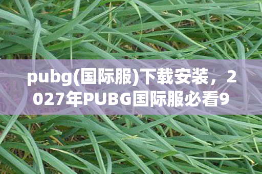 pubg(国际服)下载安装,2027年PUBG国际服必看99%玩家不知道的3大生存法则,错过直接掉段! pubg(国际服)下载安装,2027年PUBG国际服必看99%玩家不知道的3大生存法则,错过直接掉段!