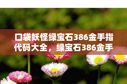 口袋妖怪绿宝石386金手指代码大全,绿宝石386金手指暗藏悬案,代码迷雾中的毛骨悚然真相 口袋妖怪绿宝石386金手指代码大全,绿宝石386金手指暗藏悬案,代码迷雾中的毛骨悚然真相