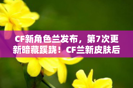 CF新角色兰发布，第7次更新暗藏蹊跷！CF兰新皮肤后背发凉，老玩家细数十年被坑史