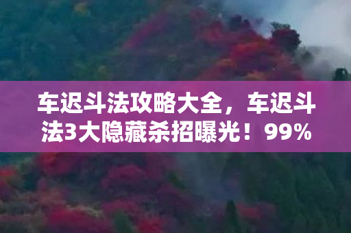 车迟斗法攻略大全,车迟斗法3大隐藏杀招曝光!99%玩家卡关的真相让人破防 车迟斗法攻略大全,车迟斗法3大隐藏杀招曝光!99%玩家卡关的真相让人破防