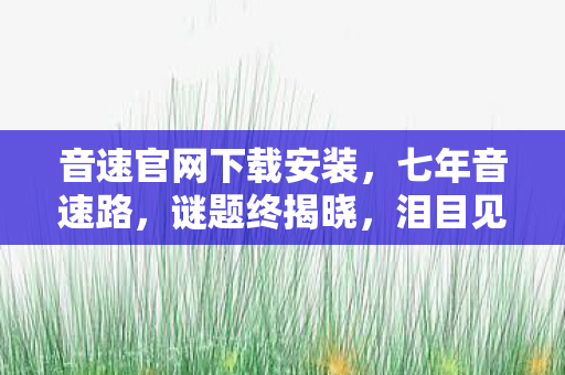 音速官网下载安装,七年音速路,谜题终揭晓,泪目见证关服倒计时! 音速官网下载安装,七年音速路,谜题终揭晓,泪目见证关服倒计时!