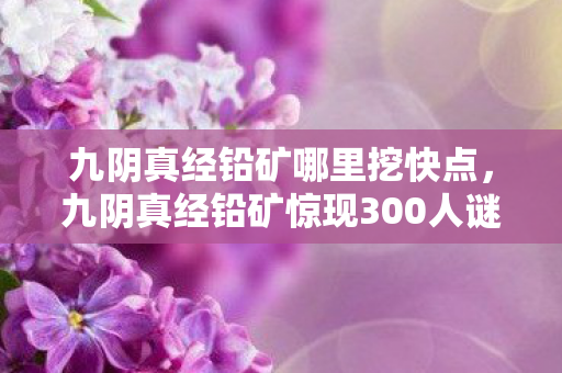 九阴真经铅矿哪里挖快点,九阴真经铅矿惊现300人谜团!真相未明全员集体破防 九阴真经铅矿哪里挖快点,九阴真经铅矿惊现300人谜团!真相未明全员集体破防