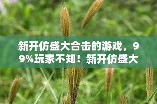 新开仿盛大合击的游戏,99%玩家不知!新开仿盛大合击暗藏概率黑洞,爆率竟被数值锁喉? 新开仿盛大合击的游戏,99%玩家不知!新开仿盛大合击暗藏概率黑洞,爆率竟被数值锁喉?
