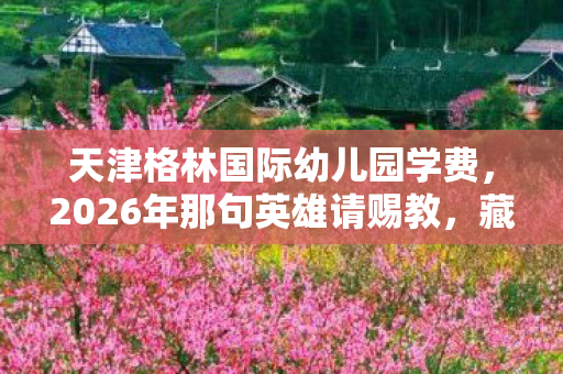 天津格林国际幼儿园学费,2026年那句英雄请赐教,藏着谁没赴约的伏笔,鼻子一酸泪满襟 天津格林国际幼儿园学费,2026年那句英雄请赐教,藏着谁没赴约的伏笔,鼻子一酸泪满襟