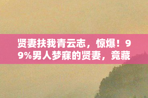 贤妻扶我青云志,惊爆!99%男人梦寐的贤妻,竟藏着3个致命秘密? 贤妻扶我青云志,惊爆!99%男人梦寐的贤妻,竟藏着3个致命秘密?