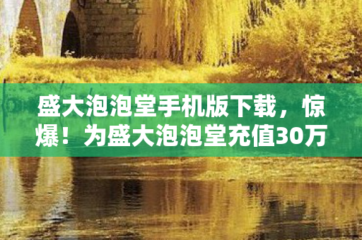 盛大泡泡堂竟让我后背发凉图片