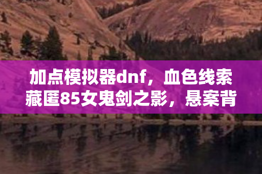 85女鬼剑加点模拟器里的真香人生图片