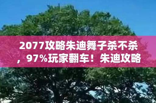 2077攻略朱迪舞子杀不杀图片