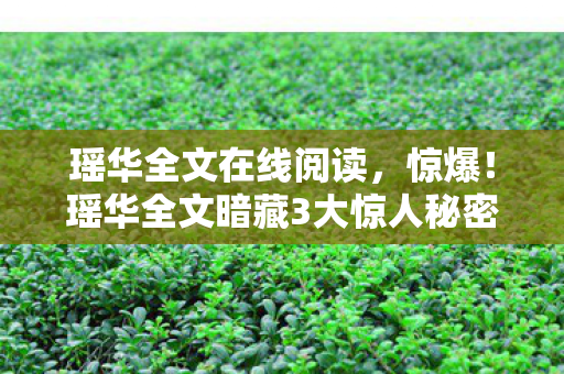 瑶华全文在线阅读图片