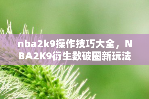 nba2k9操作技巧大全,NBA2K9衍生数破圈新玩法!意想不到跨界秀翻潮流圈 nba2k9操作技巧大全,NBA2K9衍生数破圈新玩法!意想不到跨界秀翻潮流圈