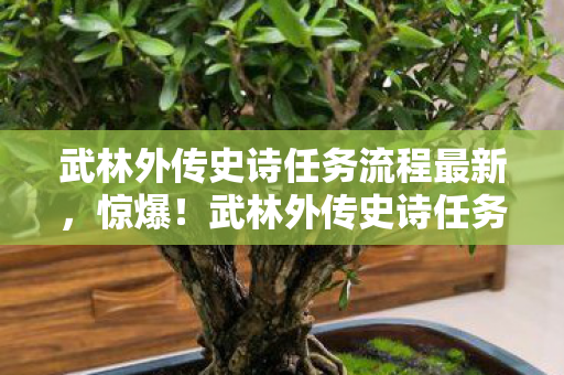 武林外传史诗任务流程最新,惊爆!武林外传史诗任务9大关卡,隐藏结局让你心跳加速! 武林外传史诗任务流程最新,惊爆!武林外传史诗任务9大关卡,隐藏结局让你心跳加速!